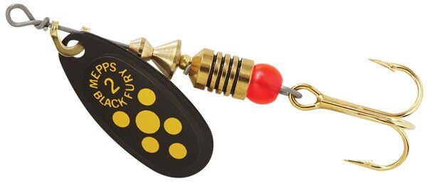 Блесна вращающаяся MEPPS Comet Black Fury NR/CH (черн/chartreus) №4 8г