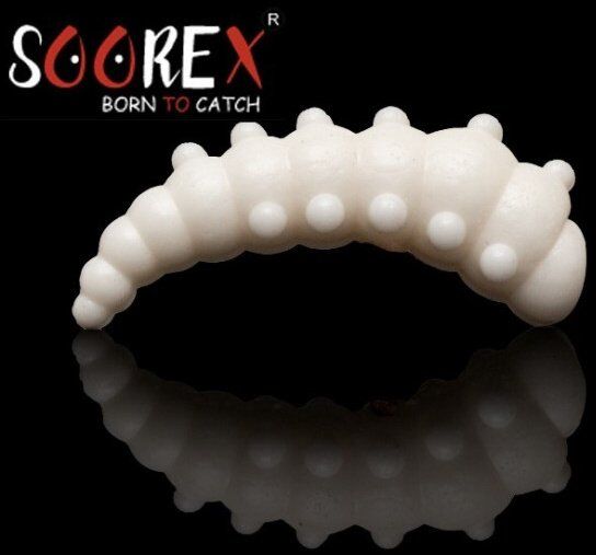 Силиконовая приманка SOOREX PRO Major 36мм 1.1гр Сыр #101 Белый/White 6шт/уп