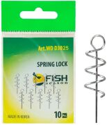 Спираль для силикон приманок FISH SEASON Spring Lock малая:2.5мм 10шт/уп WD D3025