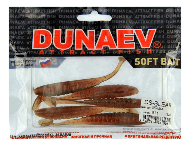 Приманка DS-BLEAK 90мм 5шт/уп, цвет (911) м.масло красное, блестки красные