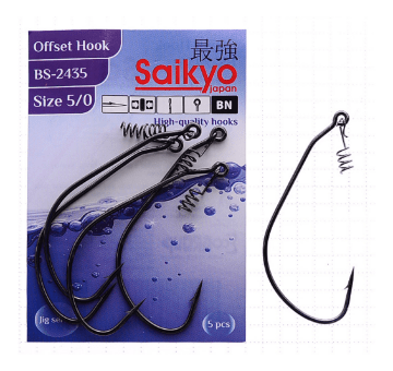 Крючки Saikyo BS-2435 BN №5/0 5шт/уп Крючки Saikyo BS-2435 BN №5/0 5шт/уп