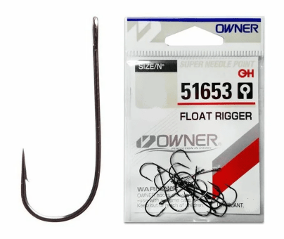 Крючок OWNER 51653-08 Float Rigger колечко черный 11шт/уп Крючок OWNER 51653-08 Float Rigger колечко черный 11шт/уп