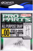 Застежка OWNER 4183-006 All Purpose Snap №00 20lb/8.9кг стальной 12шт/уп