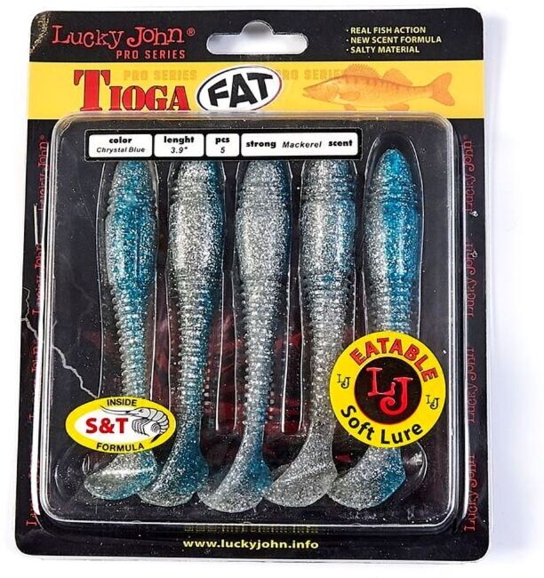 Виброхвост LUCKY JOHN Pro Series Tioga FAT 3.9" 100мм #T05 5шт/уп 140146-T05
