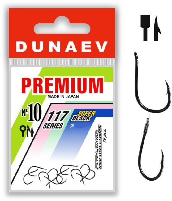 Крючок DUNAEV Premium 117 #10 Ø0.76мм 10шт/уп