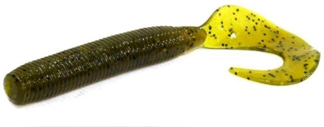 Твистер ALLVEGA Cigar Grub 9.5см 7.5гр 5шт/уп #016 green pumpkin