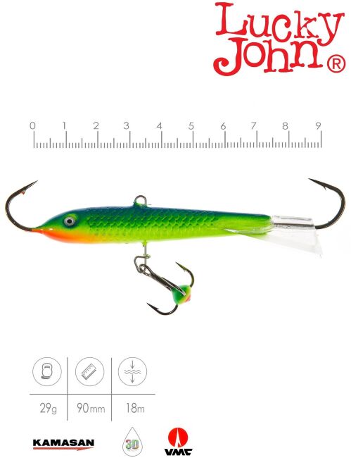 Балансир Lucky John CLASSIC 9 с тр. 85мм/29 блистер Балансир Lucky John CLASSIC 9 с тр. 85мм/29 блистер