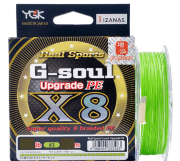 Плетёный шнур YGK G-soul Upgrade PE X8 200м #1.0/0.165мм 22lb/9.9кг флуор-желтый