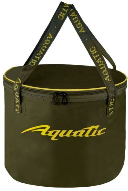 Ведро для замешивания корма герметичное с крышкой AQUATIC 24л, 35х25см, хаки В-15Х