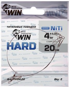 Поводок WIN Hard никель-титан. жесткий 4кг 20см 2шт/уп TH-04-20 Поводок WIN Hard никель-титан. жесткий 4кг 20см 2шт/уп TH-04-20
