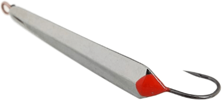 Блесна зимняя ПИРС "Лонг средний"серебро 1.2гр кр.одинарный KUMHO#10