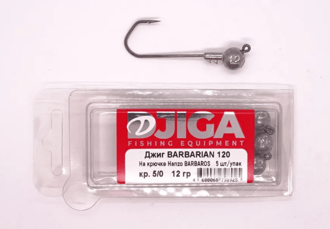 Джиг-головка BARBARIAN кр. 5/0 12гр. уп.5шт.