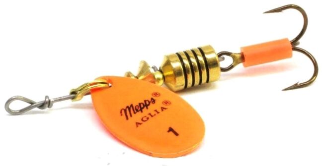 Блесна вращающаяся MEPPS Aglia Fluo Orange №1 3,5гр