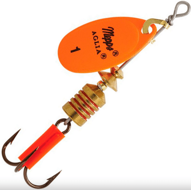 Блесна вращающаяся MEPPS Aglia Fluo Orange №1 3,5гр
