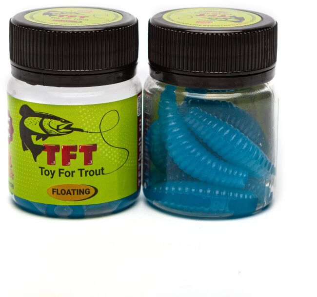 TFT Приманка силиконовая 38 мм. KUKA Цвет: K-13  Синий, Аромат: Сыр, 10шт.