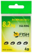 Кольцо титановое разжимное FISH SEASON Egg Ring 0.8х5.4х7.3мм 8.2кг 4шт/уп WD0,8х5,4х7,3F Кольцо титановое разжимное FISH SEASON Egg Ring 0.8х5.4х7.3мм 8.2кг 4шт/уп WD0,8х5,4х7,3F