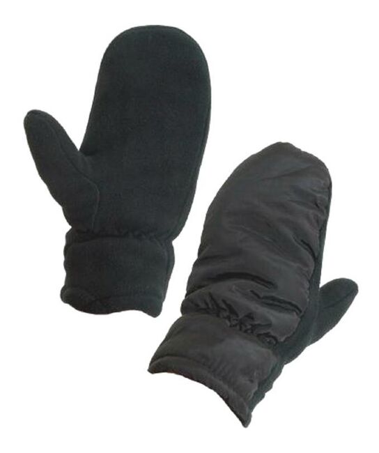 Варежки Плащевка ладонь флис цвет:черный (303130)