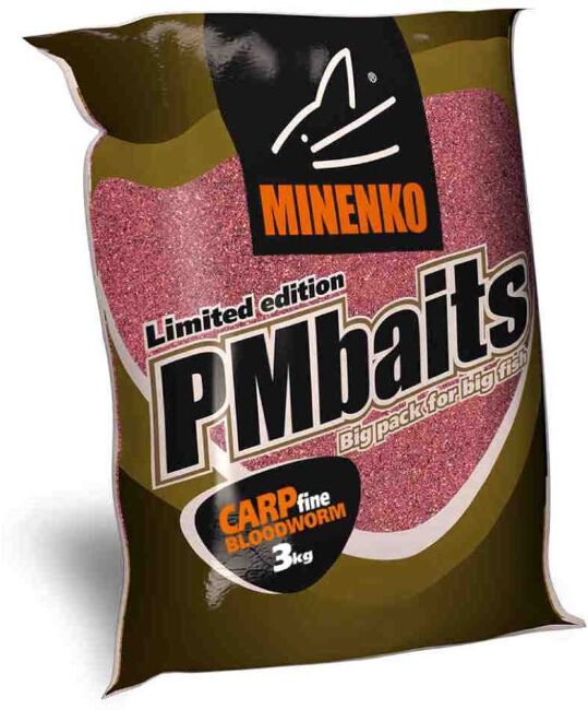 Прикормка MINENKO PM Baits Carp Fine Bloodworm (мотыль) 3кг