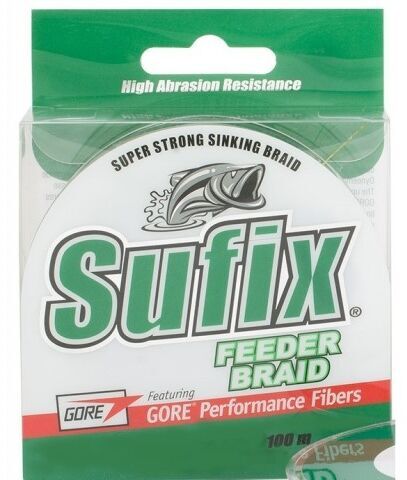 Плетёный шнур SUFIX Feeder braid Gore зеленый 100м 0.10мм 4.5кг