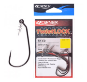 Крючок офсетный OWNER 5132-5/0 Twistlock CPS черный кован 4шт/уп Крючок офсетный OWNER 5132-5/0 Twistlock CPS черный кован 4шт/уп