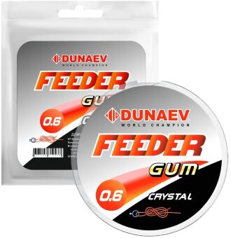 Feeder Gum Dunaev clear длина 5м диам 0.6мм Feeder Gum Dunaev clear длина 5м диам 0.6мм