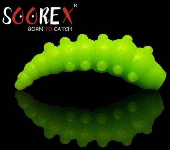 Силиконовая приманка SOOREX PRO Major 36мм 1.1гр Сыр #104 Шартрез/ Chartreuse 6шт/уп