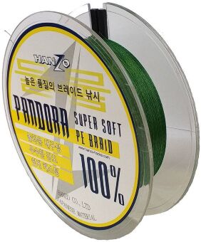 Плетёный шнур HANZO Pandora Green 125м #1.0/0.16мм 7.6кг Плетёный шнур HANZO Pandora Green 125м #1.0/0.16мм 7.6кг