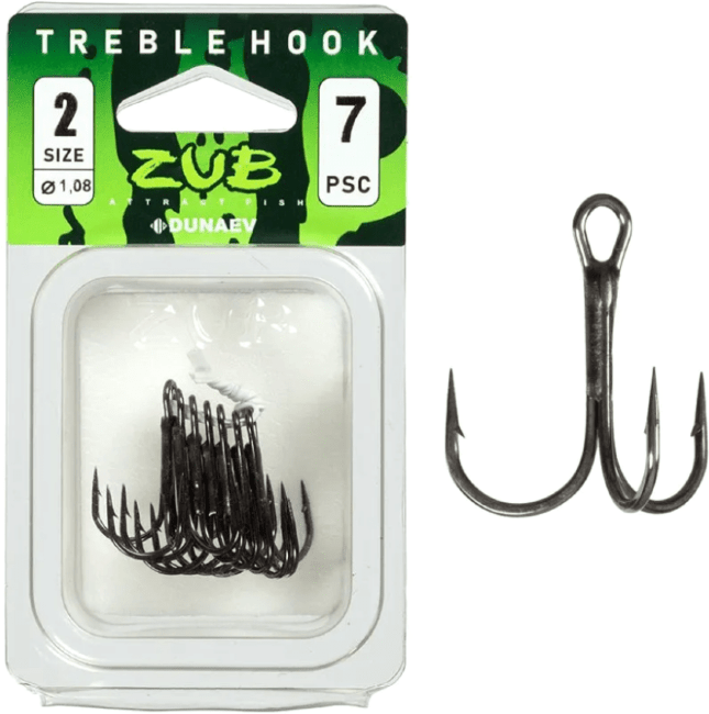 Крючок Тройник ZUB 401 # 2 (7 шт/уп) Крючок Тройник ZUB 401 # 2 (7 шт/уп)
