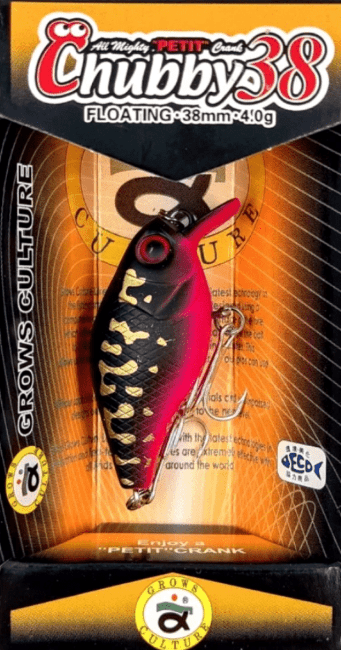 Воблер GROWS CULTURE Chubby 38мм 4гр 0.3-1.0м #31 Black Pink Coach