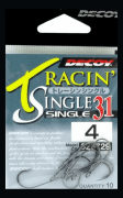 Крючок DECOY Tracin' Single 31 большое ухо №4 черный 10шт/уп (823729)