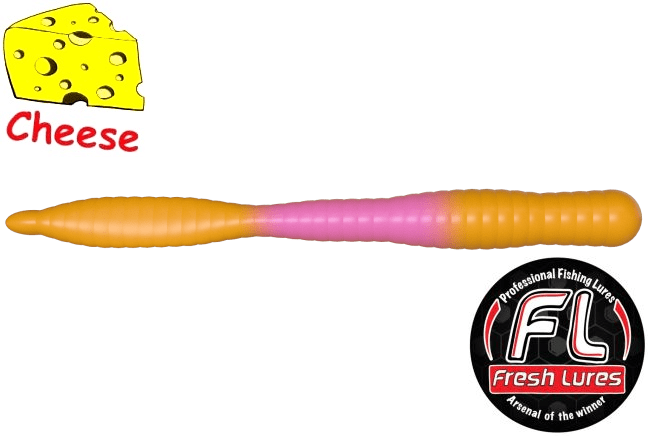Силиконовая приманка FRESH LURES FlatWorm 3.1”/77мм Сыр #415 7шт/уп