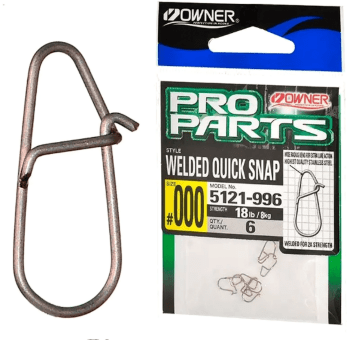 Застежка OWNER 5121-996 Welded Quick Snap №000 18lb/8.0кг стальной 6шт/уп