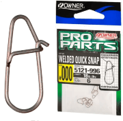 Застежка OWNER 5121-996 Welded Quick Snap №000 18lb/8.0кг стальной 6шт/уп