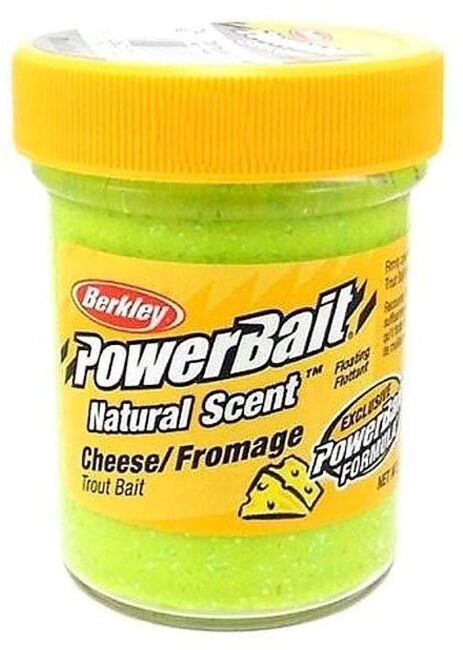 Паста форелевая Berkley Powerbait Natural Scent Glitter Trout Bait (50г) Cheese Light green 1376756