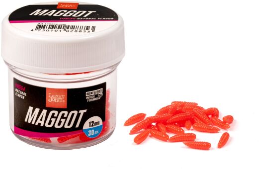 Насадки искусственные съедобные LJ Pro Series MAGGOT RED опарыш 12мм 30шт.