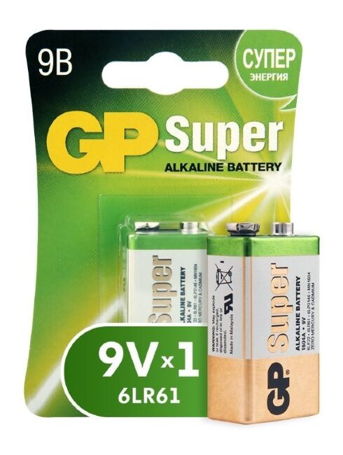 Батарейка КРОНА GP Super Alkaline 9V