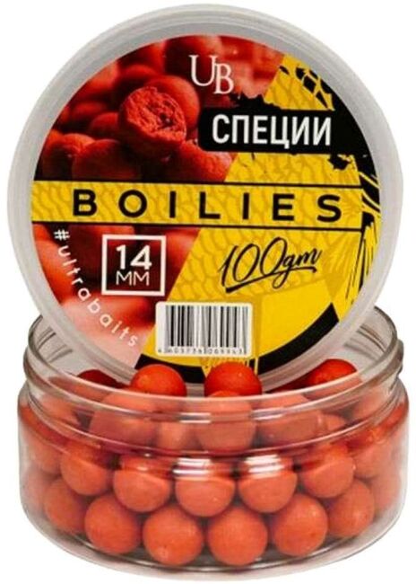 Бойлы насадочные варёные ULTRABAITS Специи 14мм,100гр/уп