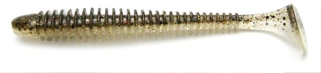 Виброхвост KEITECH Swing Impact 4" #417 Gold Flash Minnow 10см 4.75гр 8шт/уп