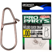 Застежка OWNER 5121-006 Welded Quick Snap №00 20lb/9.0кг стальной 6шт/уп