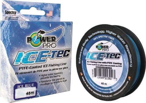 Плетёный шнур POWER PRO Ice-Tec Blue 45м 0.15мм 9кг синий Плетёный шнур POWER PRO Ice-Tec Blue 45м 0.15мм 9кг синий