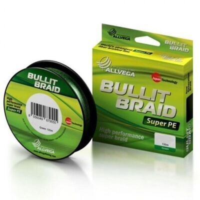 Плетёный шнур ALLVEGA Bullit Braid 92м 0.50мм 45.4кг темно-зеленый