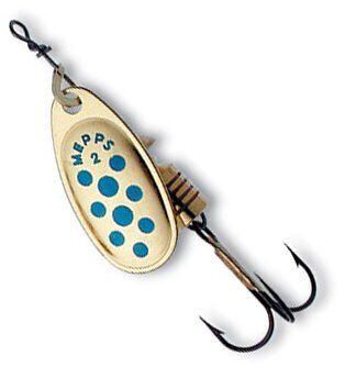 Блесна вращающаяся MEPPS Comet Decore AG/BLU (серебро/синий) №5 11г