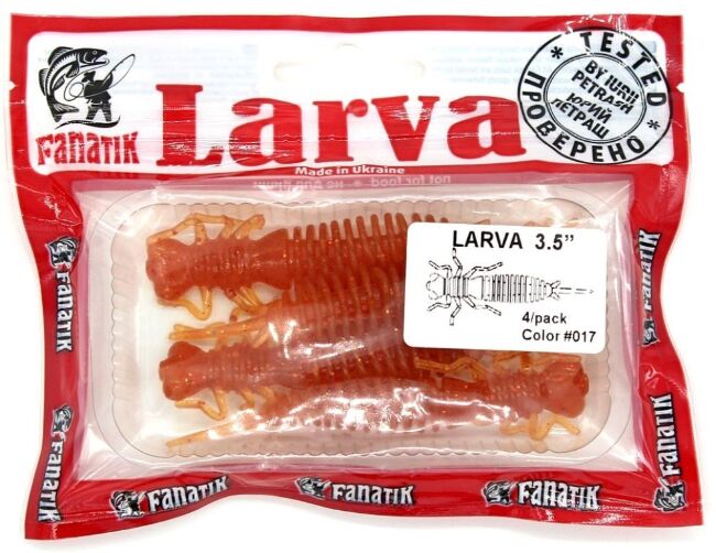 Cиликоновая приманка Fanatik Larva 3.5 (8.5cм) 017