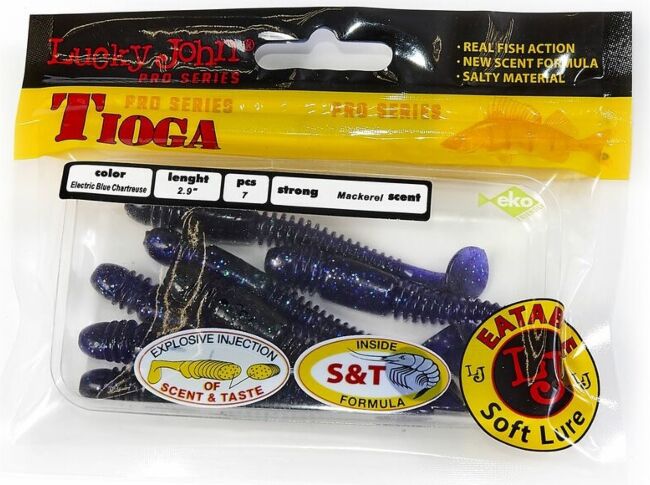 Виброхвост LUCKY JOHN Pro Series Tioga 2.9" 74мм #T52 7шт/уп 140103-T52