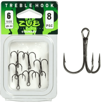 Крючок Тройник ZUB  401 # 6 (8 шт/уп) Крючок Тройник ZUB  401 # 6 (8 шт/уп)