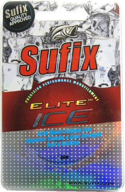 Леска монофил SUFIX Elite Ice 50м 0.155мм 2.2кг