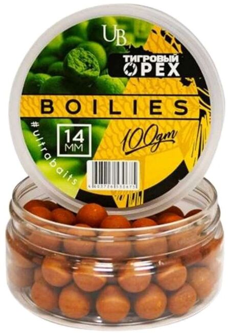Бойлы насадочные варёные ULTRABAITS Тигровый Орех 14мм,100гр/уп