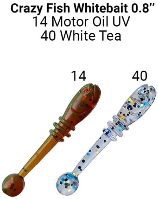 Силиконовая приманка CRAZY FISH Whitebait 0.8"/0.1гр 20шт/уп 16-20-14/40-6