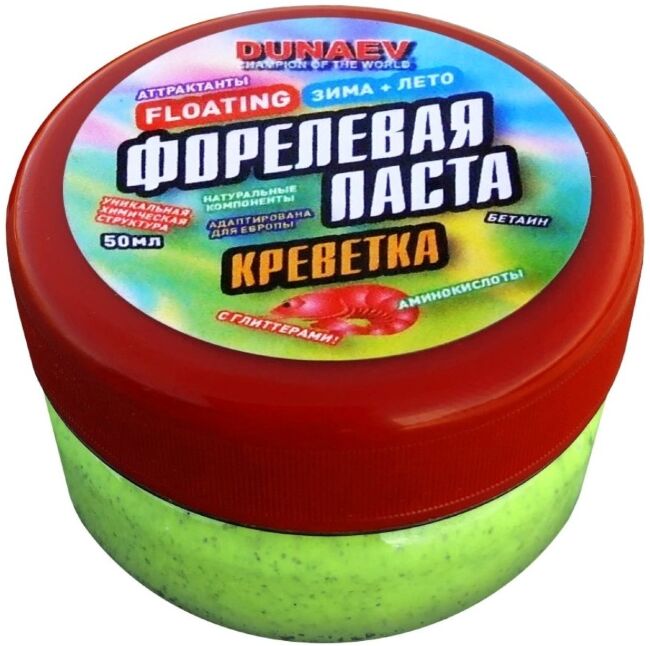 Паста Dunaev 50мл Форель Креветка Зеленая