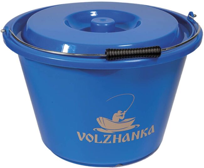 Ведро "Волжанка" пластиковое с крышкой 12 л